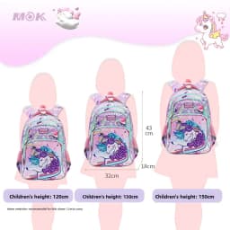 Cartoon Unicorn 3 Piece Set School Bags For Girls Boys Kids Space Backpack Primary School Students Backpack With Lunch Box