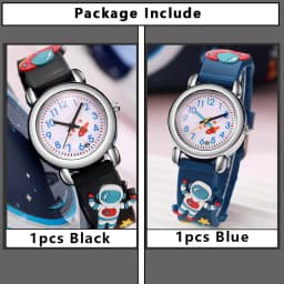 1/2pcs Cartoon 3D Kids Watches Astronaut Pattern Quartz Wristwatch Sports Electronic Watch for Boys Girls Gift Student Gifts