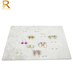 1pc Velvet Earring Jewelry Holder Soft Sponge Stud Organizer Store Counter Jewelry Pad Raiser Ring Storage Display Stand Sheet