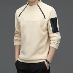 Men's Sweatshirs Spring Fall Long-sleeved T-shirt Top Loose Trend Round Neck Bottoming Shirt Lightweight Casual Sports