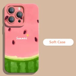 Summer Cool Watermelon Cat Phone Case For Xiaomi Poco F7 F6 F5 X7 X6 X5 X3 M6 Pro Mi 13 12 11 Lite 5G 15 14 13 14T 13T 12T Cover