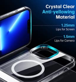Magnetic Stand Phone Case for iPhone 17 16 15 14 Pro Max Plus 12 13 Mini 11 Mobile Cases with Kickstand Shockproof Back Cover