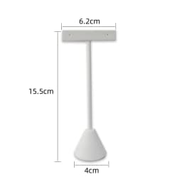 White PU Leather Jewelry Display Stand for Rings Earrings Necklaces - Store Window Counter Showcasing Rack for Jewelry Props