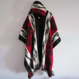 Fashion Men Poncho Shawl Knitting Retro Ethnic Pattern Printing Autumn Winter Windbreaker Women Hooded Cape Male Outwear Coats