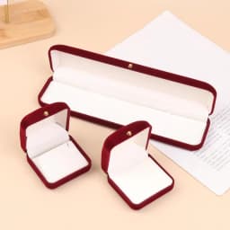 Flocking Gold Buckle Jewelry Box Pendant Ring Necklace Earring Bracelet Display Storage Box Luxury Feelings Packaging Box