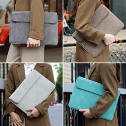 PU Leather Laptop Sleeve Bag For Macbook Air Pro 13 15 16 Case Notebook Cover For 13.3 14 15 15.6 inch Redmi Huawei Dell HP ASUS