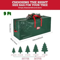 Christmas Tree Storage Bag, Fits 4FT to 9FT Artificial Trees, Waterproof Xmas Storage Box with Durable Handles