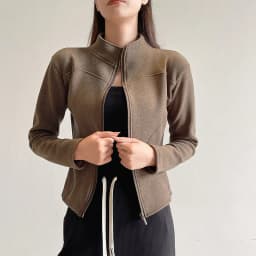 Women's Slim Fit Fleece Lined Short Sweatshirt Jacket Autumn Winter Thick Warm Zipper Jackets Woman Solid Stand Collar Yoga Wear