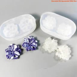 E06E Reusable Small Flower Shaped Silicone Mold Reusable Crafting Moulds Suitable for Handmade Jewelry and Desktop Displays