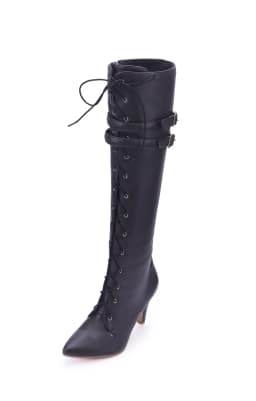 Mid-Length Boots for Women, 2026 Spring and Autumn New Lace-Up Boots, Women's Pointed Toe Stiletto High Heels, Designer Luxury Oversized Size 47, Direct Sales from the Manufacturer
