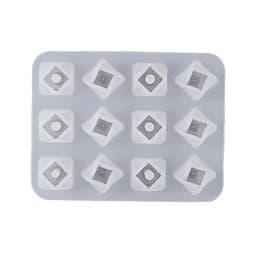 DIY Resin Bead Molds for Jewelry Silicone Molds with Hole Cabochon Gem Jewelry Making Epoxy Resin Molds for Earrings Pendant