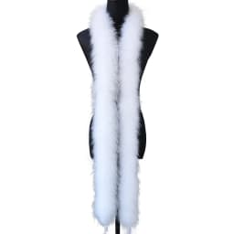 50 Grams Soft Leather Powder Turkey Feather Boa 2 Yards Natural Turkey Plumes Scarf for Party Costume Clothing Shawl Decoration