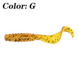 10 Pcs Jig Wobblers Worm Soft Lure 4.8cm 1.2g Shrimp Fishy Smell Spiral Tail Artificial Silicone Bait Swimbait Fishing Tackle