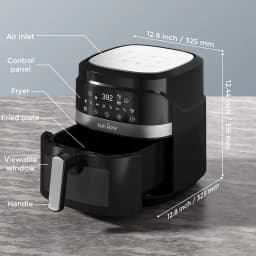 Sejoy Air Fryer 8-in-1,6 Quart Electric Hot Fryer Oven Oilless Cooker,Roast, Bake, Plus Bake,Dehydrate, and Keep Food Warm