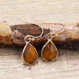 Waterdrop Natural Stone Dangle Labradorite Earrings for Women Newly Designed Female Daily Wear Wholesale Dropshiping