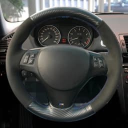 Customized Car Steering Wheel Cover Black Suede Steering Wheel Braid For BMW M Sport M3 E90 E91 E92 E93 E87 E81 E82 E88 X1 E84