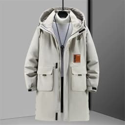 Winter Long Parkas Men Thick Jackets Coat 12XL Plus Size Fashion Casual Waterproof Parkas Male Winter Black Coat Big Size 12XL