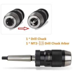 MT2-B18 1-16MM MK2 mandrel live core drill chuck durable taper steel self-tightening keyless accessory lathe tool