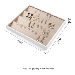 PU Leather Jewelry Display Tray for Drawer Counter Top Pendant Earrings Necklace Ring Organizer Bracelet Holder Storage Showcase