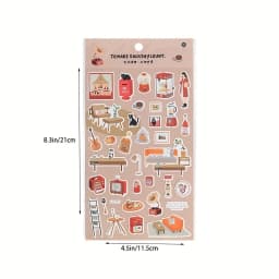 MOHAMM 1 Sheet Simple Small Pattern Home Life Sticker Daily Stationery Material