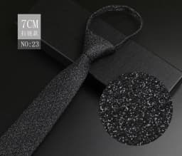 Luxury 7cm Mens Tie Pre-tied Easy Wear Neck Tie For Men Zipper Lazy Pre-tied Business Wedding Stripes Plaid Women Necktie
