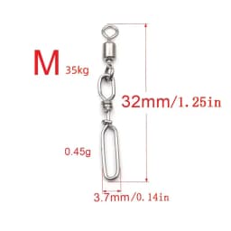 20Pcs Stainless Steel Fishing Connection Quick Snap Rotating Guide Ring for Sea Fishing Rod Line Connection Accessories