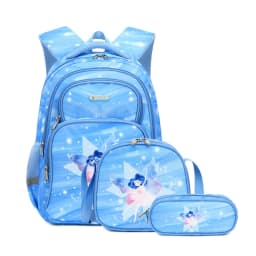 Cartoon Unicorn 3 Piece Set School Bags For Girls Boys Kids Space Backpack Primary School Students Backpack With Lunch Box