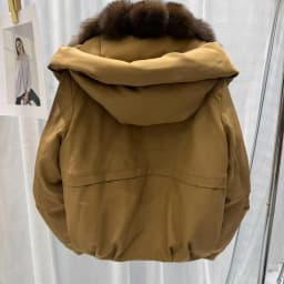 OFTBUY Windproof Fabric Jacket Winter Drawstring Thick Puffer Jacket Woman Women Hooded Large Fox Fur Coat Real Duck Down Parka