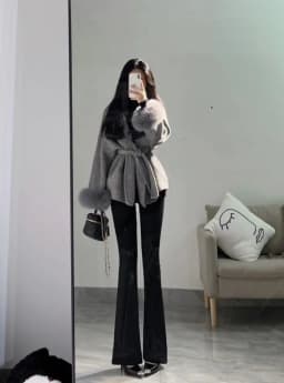 High Waist Bell Bot Pants Women's High Elastici Slimming Long Trousers Summer New Arrival Dongda Gate Casual Pants