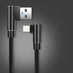 90 Degree 5A 45W Super Fast Charge USB Type C Cable for Huawei Xiaomi Redmi Oneplus 12 Pro Realme OPPO VOOC Charger Data Cord 2M