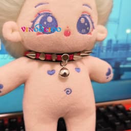 20cm Cotton Doll Accessories Choker Devil Eyes Necklace Leather Belt Waistband with Weapons Punk Style Cotton Doll Accessories