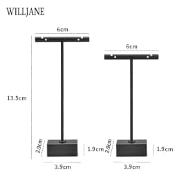 Black Metal Earrings T-Bar Stand Necklace Chains Ring Jewelry Hanging Holder Organizer Watch Counter Display Stand for Selling