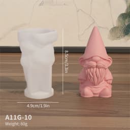 LZ024 3D Faceless Dwarf Candle Silicone Mold Little Man Santa Claus Aromatherapy Gypsum Resin Molds Christmas Decoration
