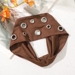Women's Buttonhole Headband, Hollow Buttonhole Elastic Headband, Buttonhole Elastic Casual Hair Accessory
