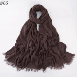 95 Colors Soft Cotton Viscose Scarf Rayon Material Muslim Hijab Mid Eastern Plain Solid Color Headscarf With Tassel