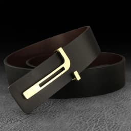 High Quality Casual T Letter Belt Men Leather Smooth Buckle Fashion Personality Belt Young Men Casual Cowhide Ceinture Homme