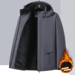 Big Size Winter Jacket Men Hooded Zip Up Padding Male Waterproof Padded Coat Fur Fleece-lined Warm Thick Windbreaker Plus 10XL