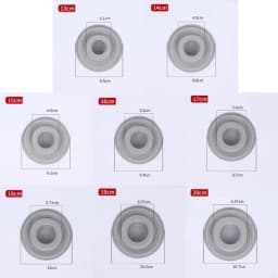 P9FE 8pcs Gray Flocked Bead Board Bracelets Beading Organizer Jewelry Making Tray WorkBenches Size Measuring Plate Craft Tool