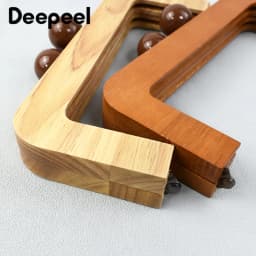 1/2Pcs Deepeel 20cm Bag Frame Wood Handle Wooden Bags Closure Kiss Clasp Purse Lock Buckles DIY Sewing Brackets Accessories