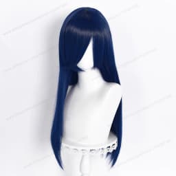 60cm Long Straight Cosplay Synthetic Wig With Bangs Golden Yellow Green Blonde Purple Heat Resistant Hair Anime Wigs + Wig Cap