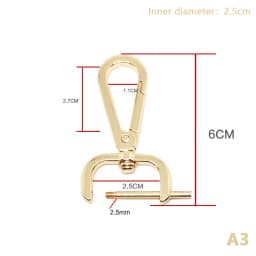 1PC DIY Metal Detachable Snap Hook Trigger Clips Buckles For Leather Craft Bag Strap Buckles Handle Shoulder Webbing