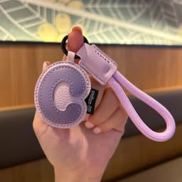 Mixed Color Pu Leather Letter Key Chains A-Z Initial Alphabet Pendant Wristband Key Ring Bag Tag Ornaments Christmas Party Gifts