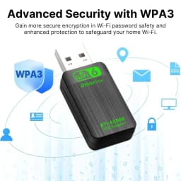 KEBIDUMEI WiFi 6 AX900 WiFi USB Adapter Bluetooth 5.4 Wireless Network Card 2.4G 5GHz Wi-Fi Receive USB For PC Laptop Win10 11