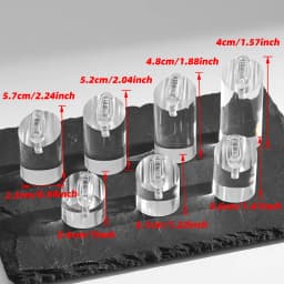 7pcs Transparent Color Acrylic Ring Display Shelf Jewelery Display Props Display Shelf Shooting Shop Ornaments Display Desk