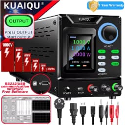 KUAIQU RS232/USB High Power Adjustable LAB Power Supply 1000V 800V 400V 300V 600V 30V 5A 10A Memory Storage,Output,Software PC