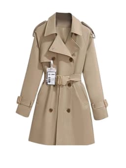 Women's Windbreaker 2026 Spring Autumn New Slim Double-breasted Temperament Coat With Belt Female Mid Length Casual Trench Coat