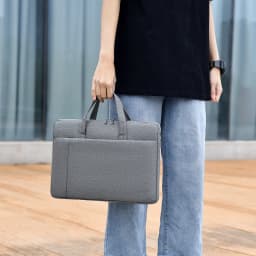 A 15.6 Inch Simple Design Laptop Briefcase High Quality Handbag Business Document Bag Elegant Computer Clutch for Men Women
