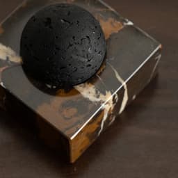 Black Lava Rock Stone Diffuser with Marble Base, Luxury Essential Oil Diffusers for Home Offices Yoga Sauna SPA