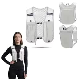 New Running Water Bottle Storage Vest Lightweight Running Vest Reflective Hydration Water Chest Pack With Phone Holder