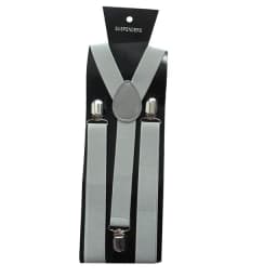 Solid Color Elastic Leather Suspenders Clip-on Buckle Men Straps Adjustable Elastic Y-Back Braces For Wedding Suit Accessories